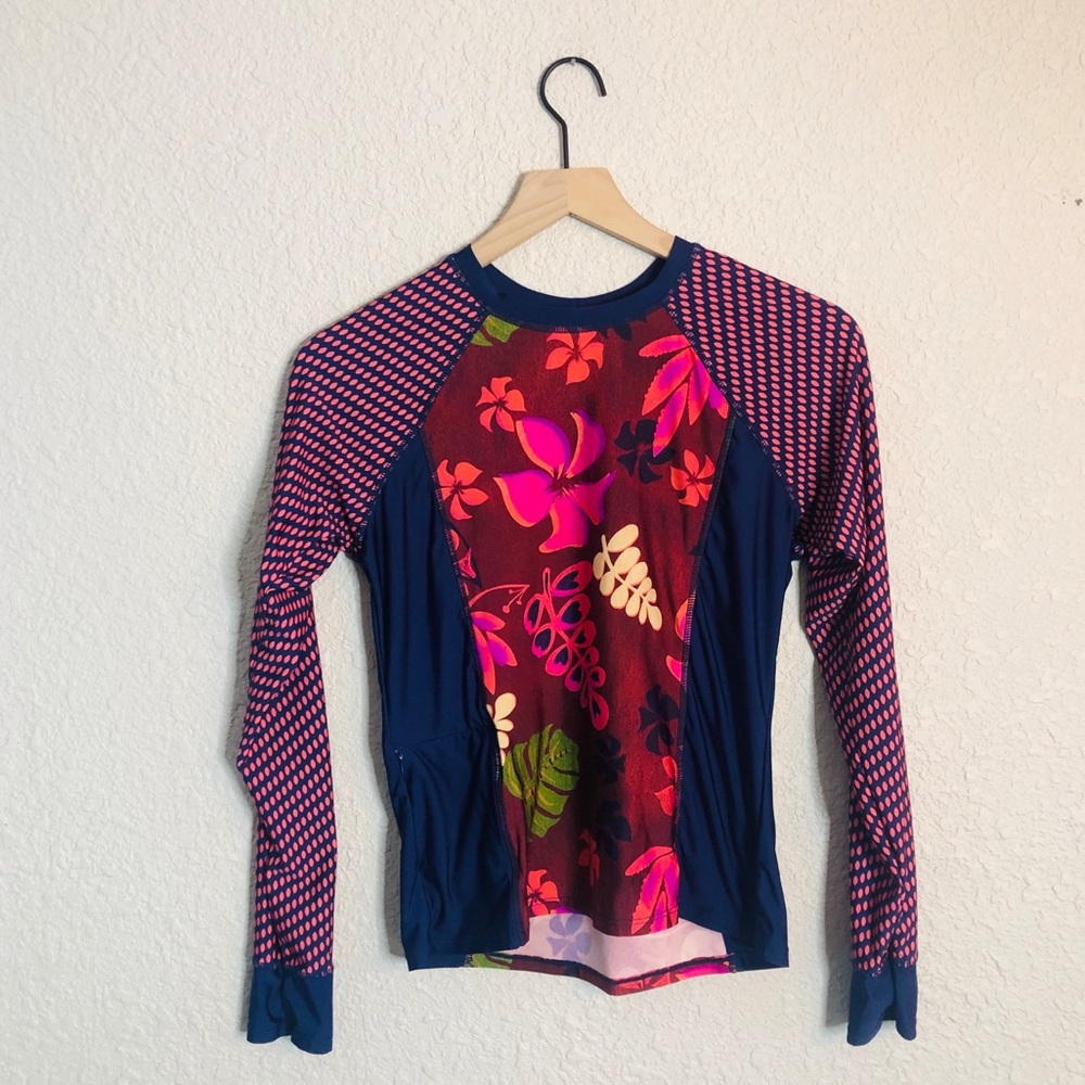 Title 9 Pink & Blue Tropical Rash Guard